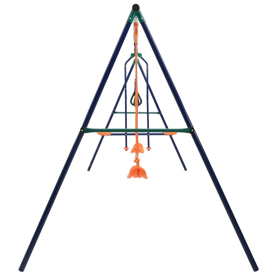 Ensemble de balançoire et anneaux de gymnastique 4 places Acier - 3