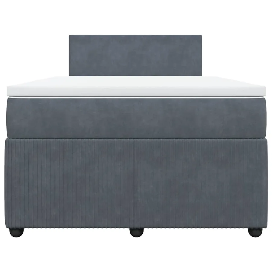 Sommier à lattes de lit et matelas Gris foncé 120x200cm Velours - 6