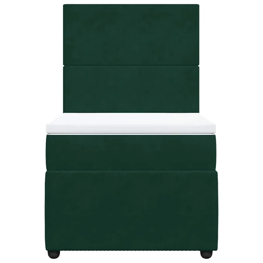 Sommier à lattes de lit avec matelas Vert foncé 90x190 cm - 6