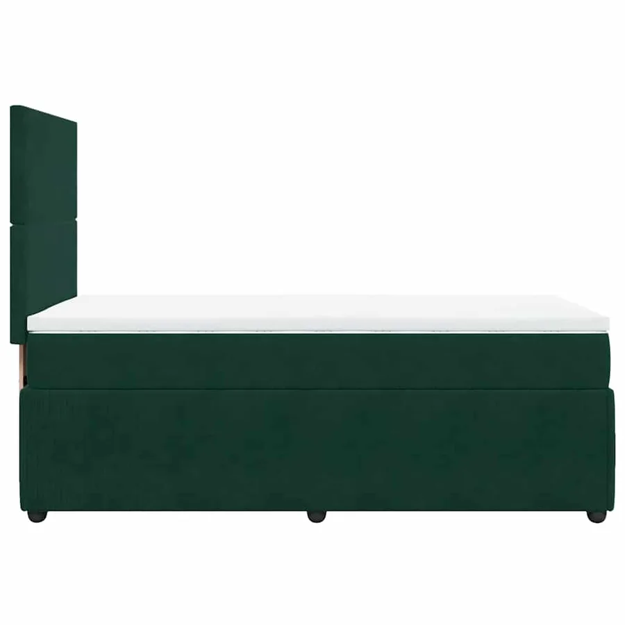 Sommier à lattes de lit avec matelas Vert foncé 90x190 cm - 7