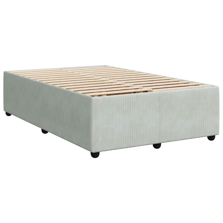 Sommier à lattes de lit et matelas Gris clair 120x200cm Velours - 10