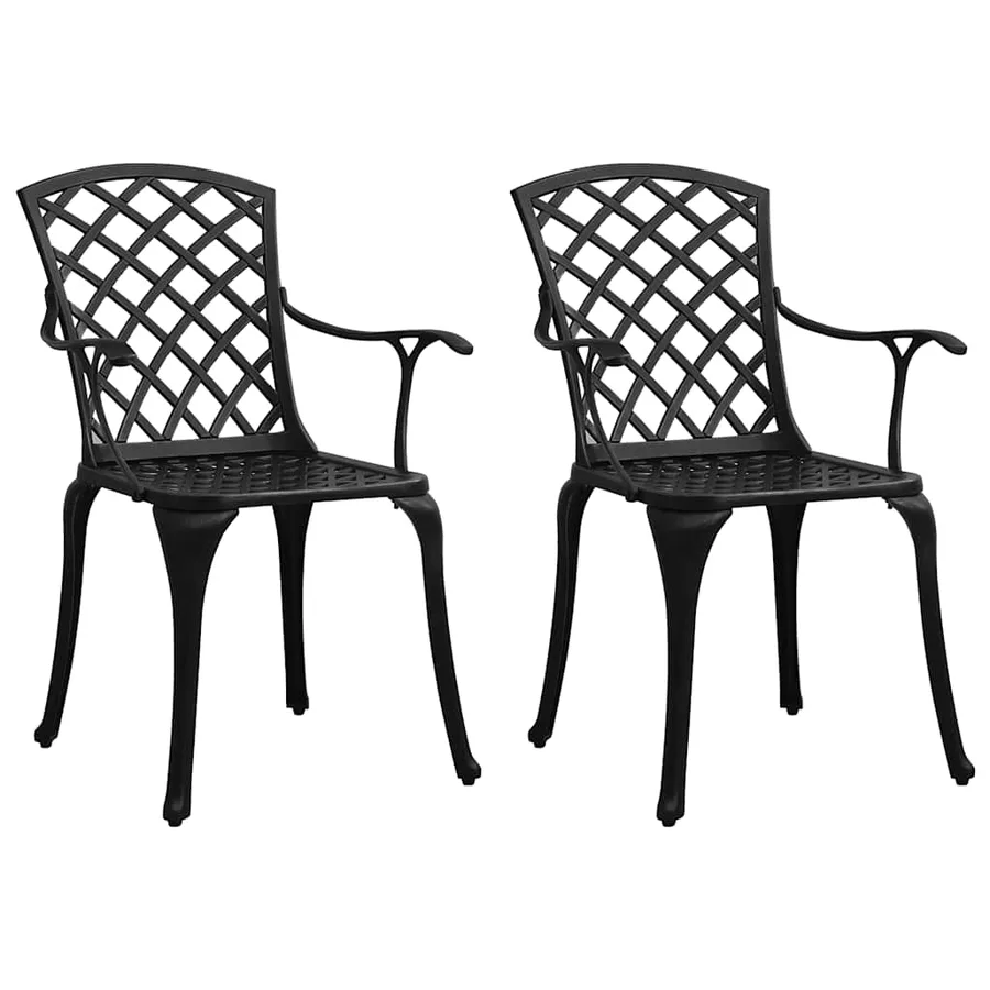 Ensemble de bistro 3 pcs Aluminium coulé Noir - 3