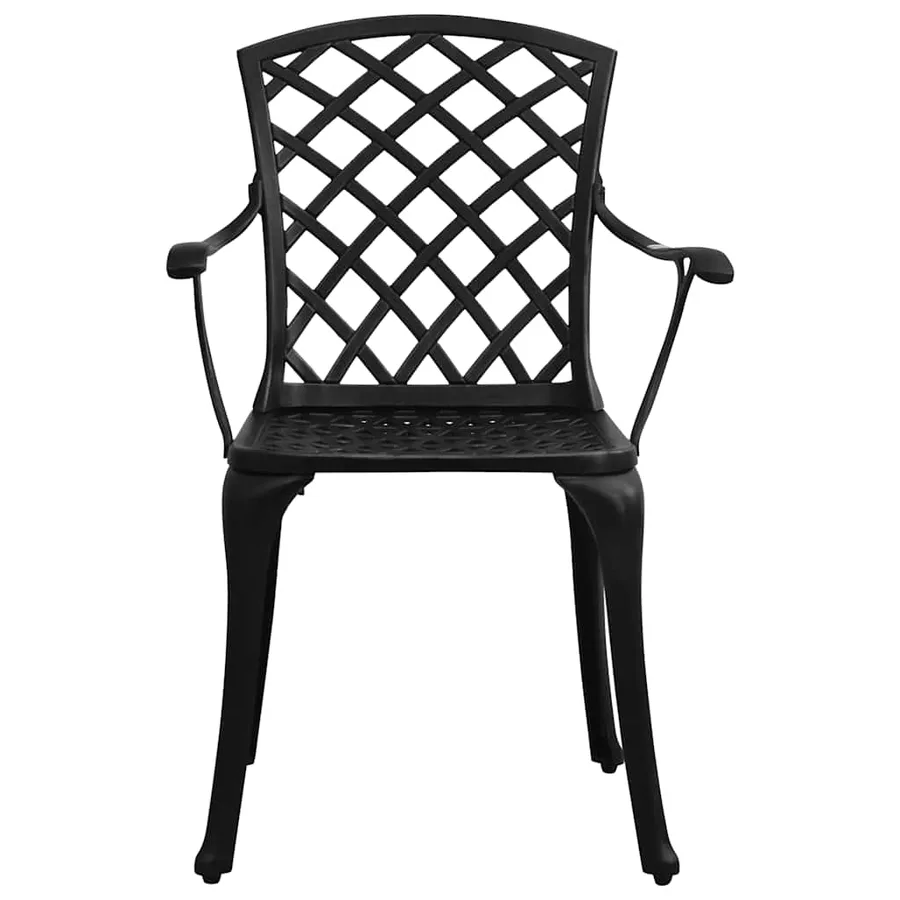 Ensemble de bistro 3 pcs Aluminium coulé Noir - 5