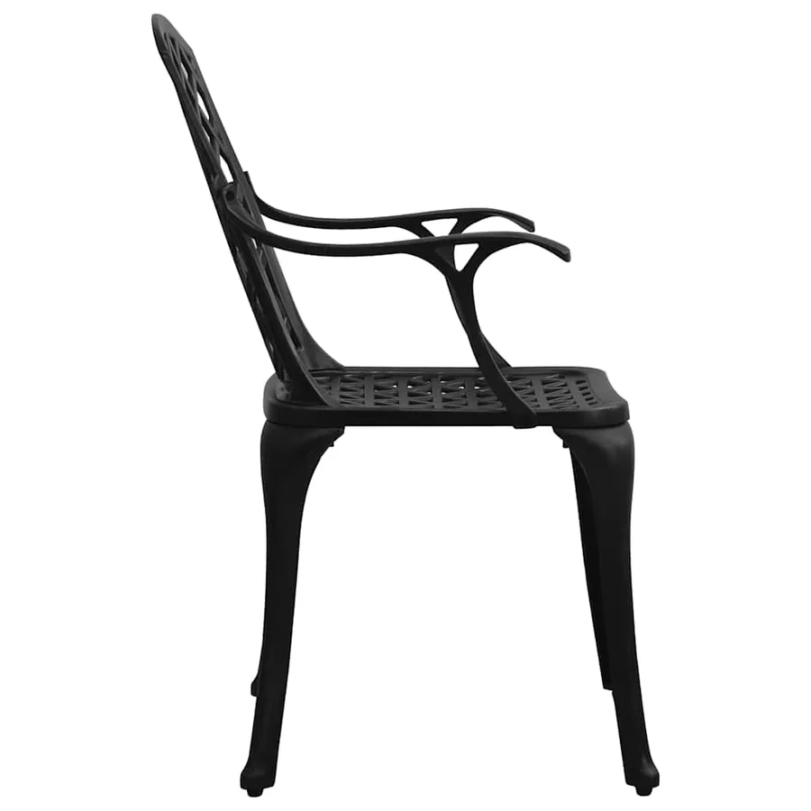 Ensemble de bistro 3 pcs Aluminium coulé Noir - 6