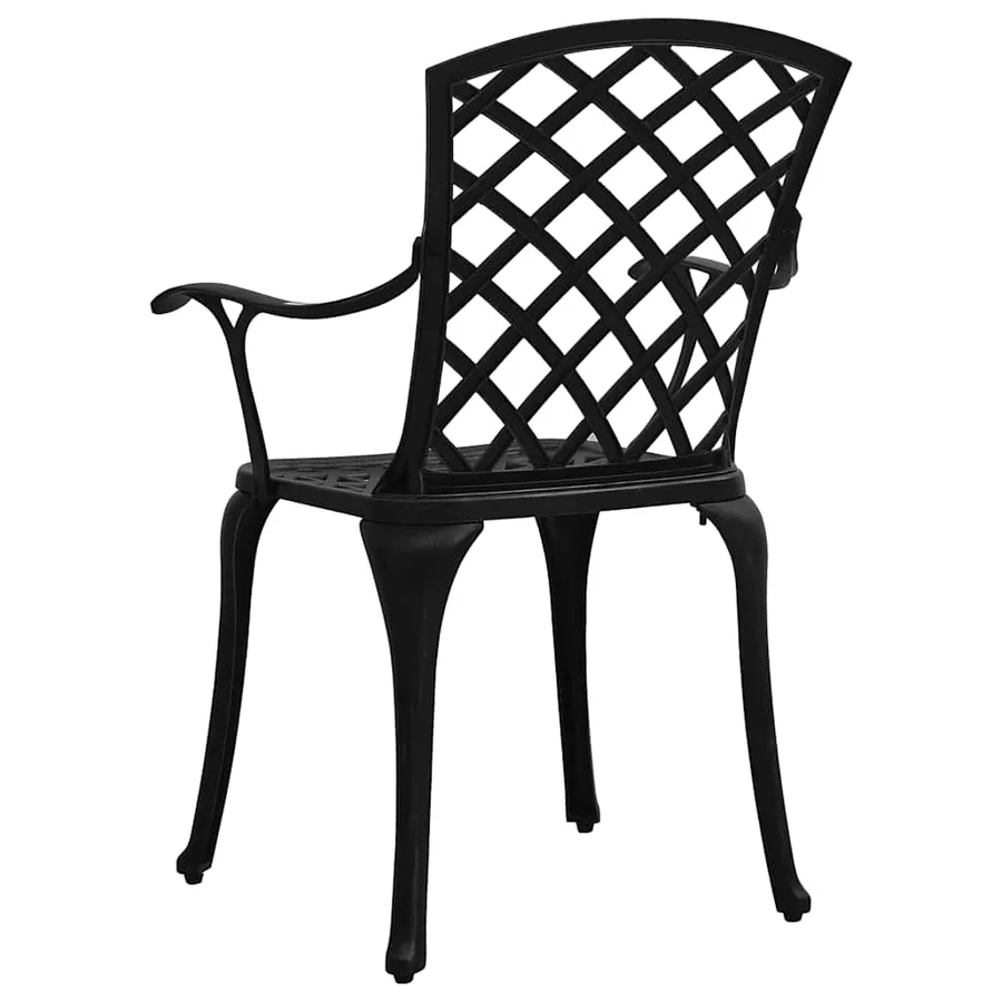 Ensemble de bistro 3 pcs Aluminium coulé Noir - 8
