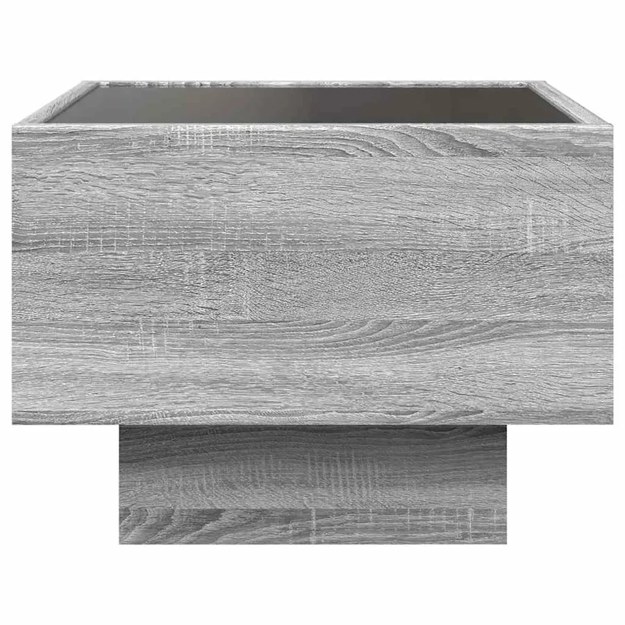 Table d'appoint et LED sonoma gris 40x40x30cm bois d'ingénierie - 7