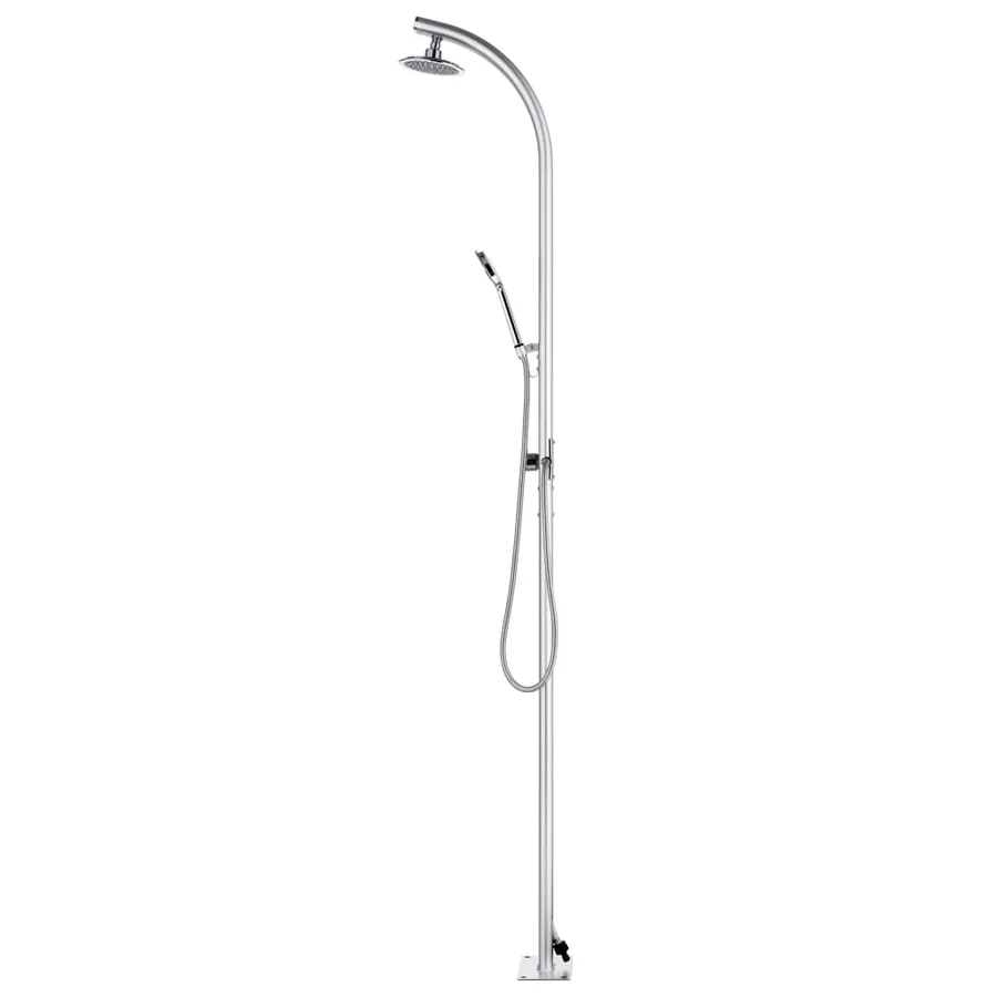Douche de jardin avec base gris 220 cm Aluminium - 4
