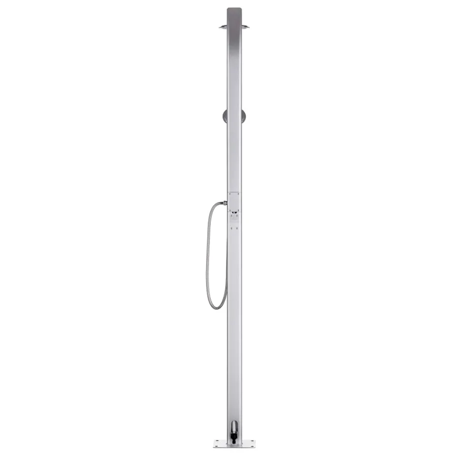 Douche de jardin avec base gris 220 cm Aluminium - 6
