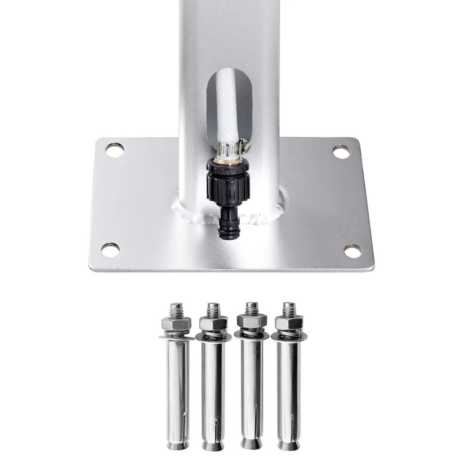 Douche de jardin avec base gris 220 cm Aluminium - 7