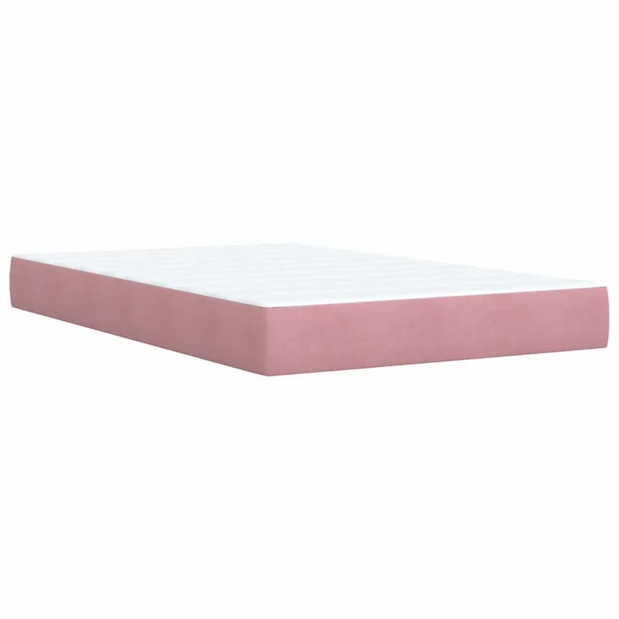 Sommier à lattes de lit avec matelas Rose 120x200 cm Velours - 11