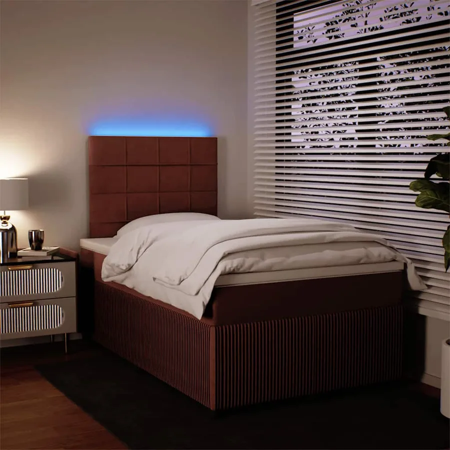 Sommier à lattes de lit avec matelas Rose 120x200 cm Velours - 4