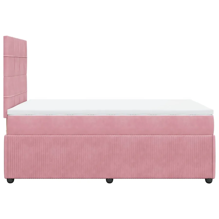 Sommier à lattes de lit avec matelas Rose 120x200 cm Velours - 7