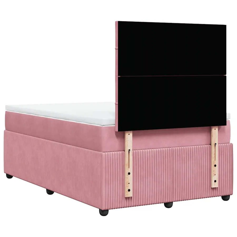 Sommier à lattes de lit avec matelas Rose 120x200 cm Velours - 8