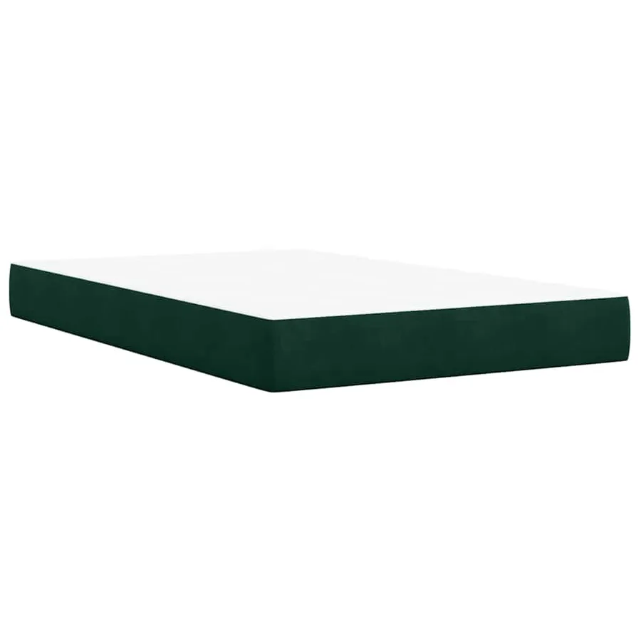 Sommier à lattes de lit avec matelas vert foncé 120x190 cm - 10