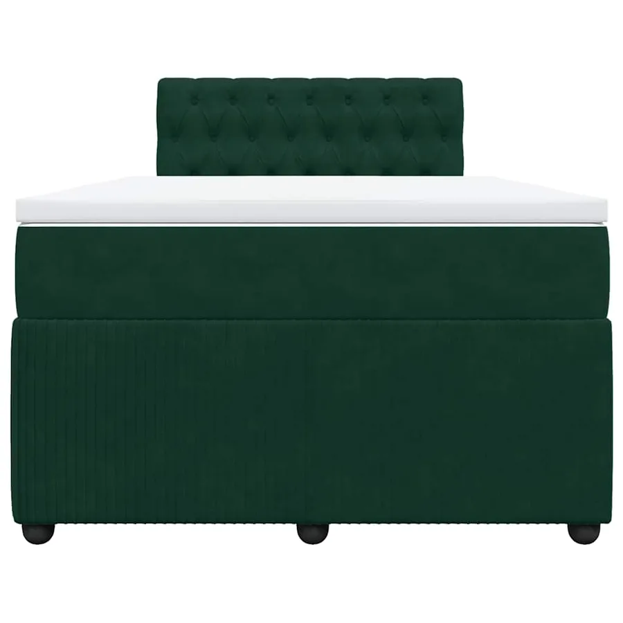 Sommier à lattes de lit avec matelas vert foncé 120x190 cm - 6