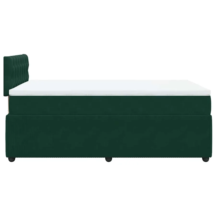 Sommier à lattes de lit avec matelas vert foncé 120x190 cm - 7