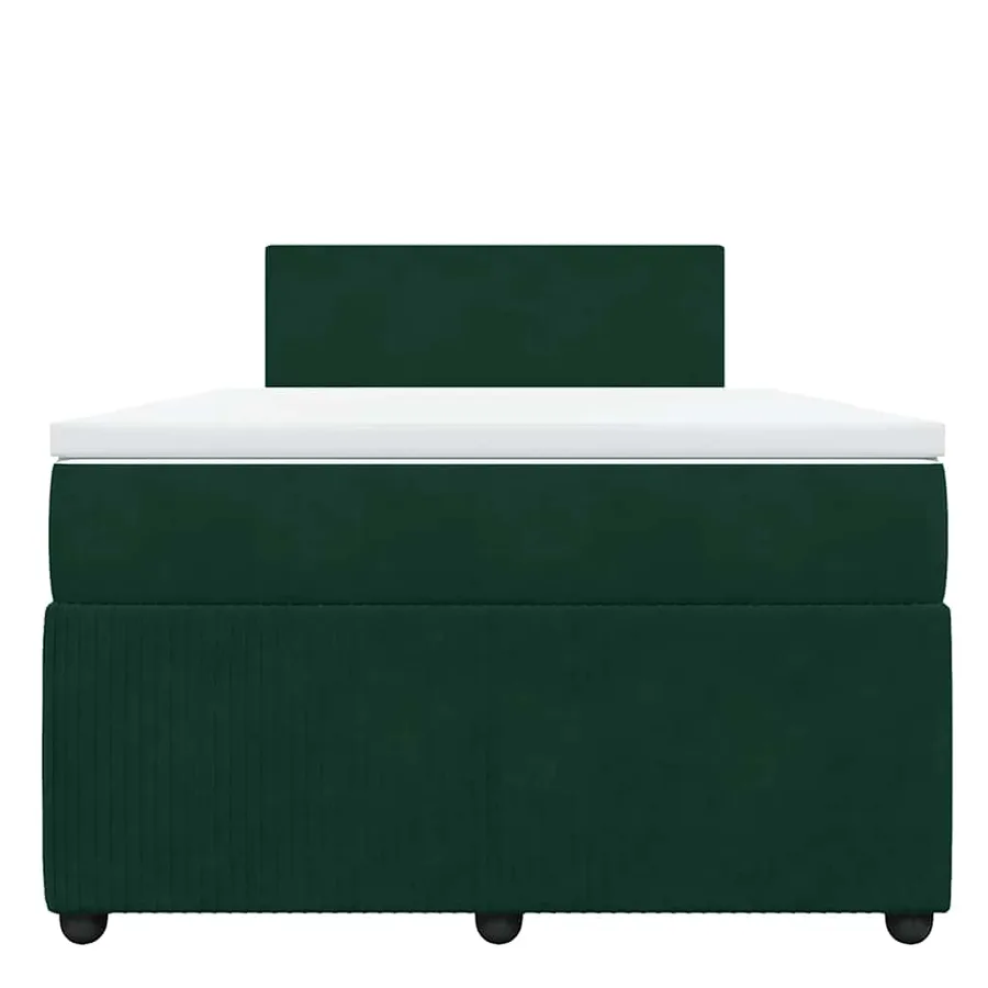 Sommier à lattes de lit et matelas Vert foncé 120x200cm Velours - 6