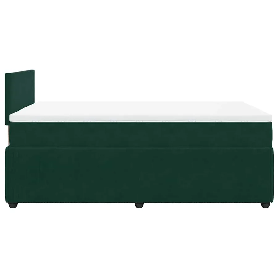 Sommier à lattes de lit et matelas Vert foncé 120x200cm Velours - 7