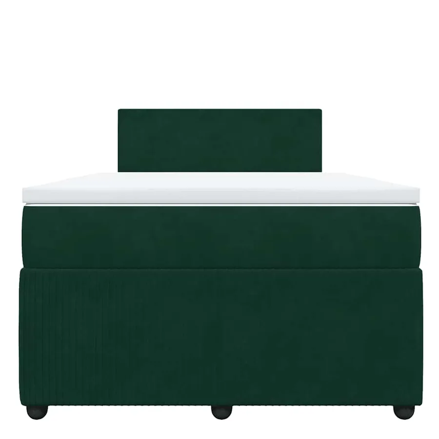 Sommier à lattes de lit avec matelas vert foncé 120x190 cm - 6