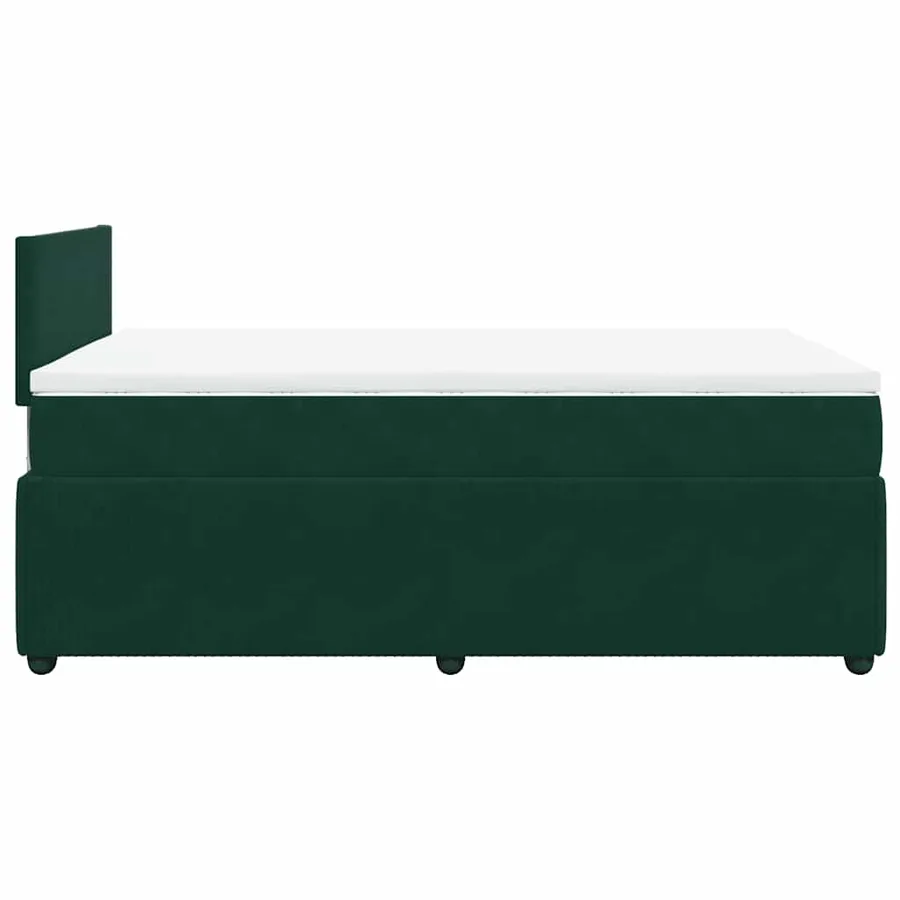 Sommier à lattes de lit avec matelas vert foncé 120x190 cm - 7