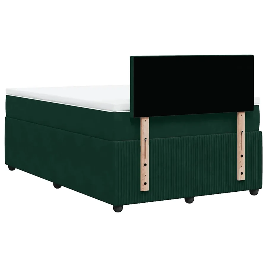 Sommier à lattes de lit avec matelas vert foncé 120x190 cm - 8