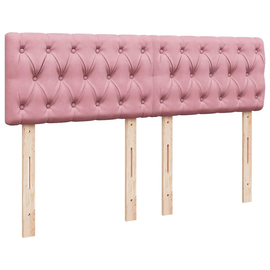Sommier à lattes de lit avec matelas Rose 140x190 cm Velours - 12