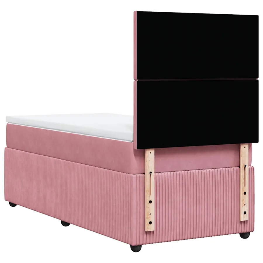 Sommier à lattes de lit avec matelas Rose 90x190 cm Velours - 8