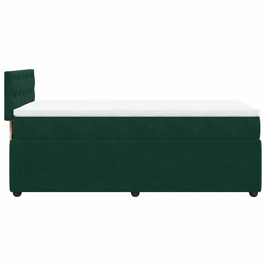 Sommier à lattes de lit avec matelas Vert foncé 90x190 cm - 7