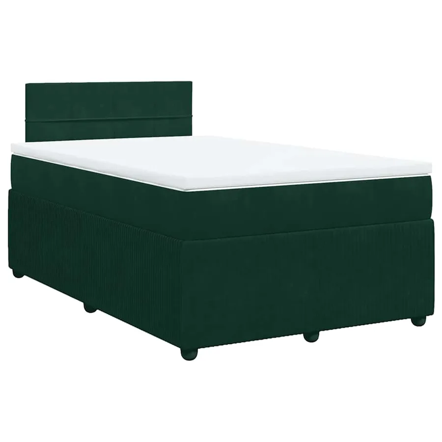 Sommier à lattes de lit et matelas Vert foncé 120x200cm Velours - 3