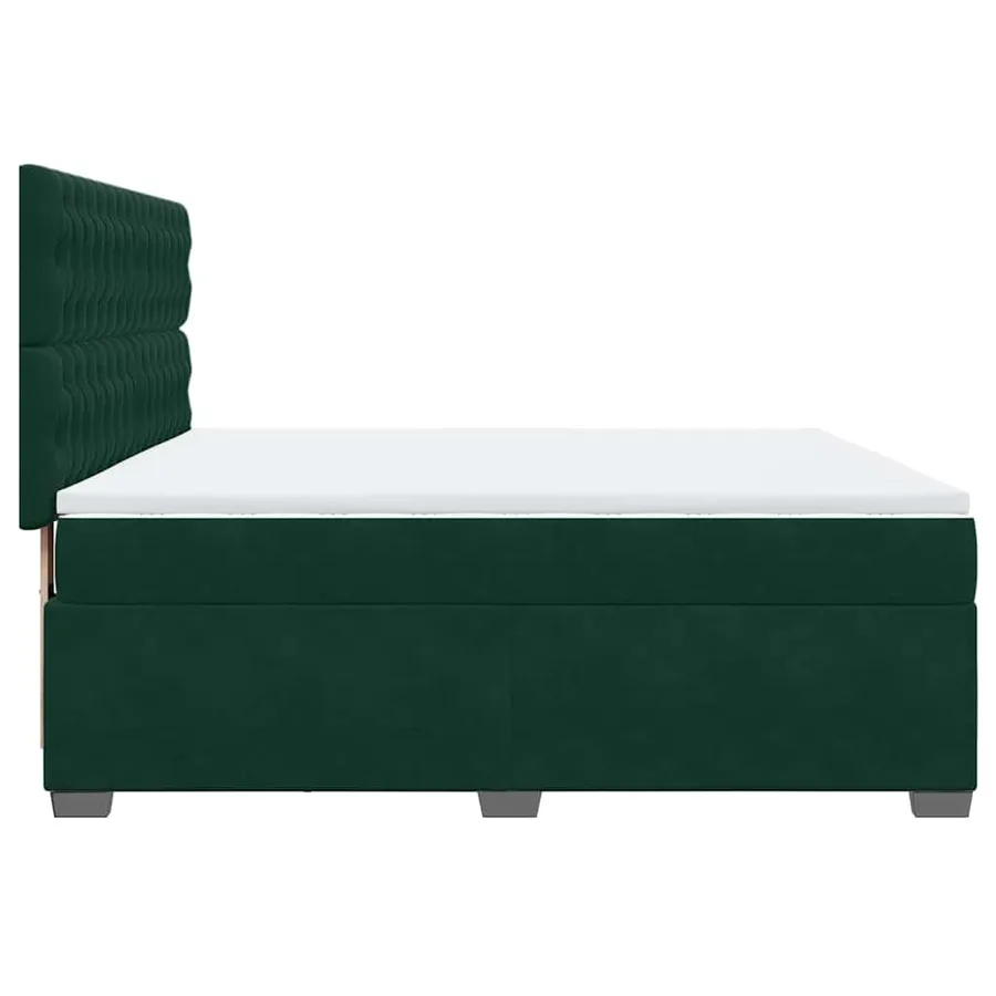 Sommier à lattes de lit et matelas Vert foncé 180x200cm Velours - 11