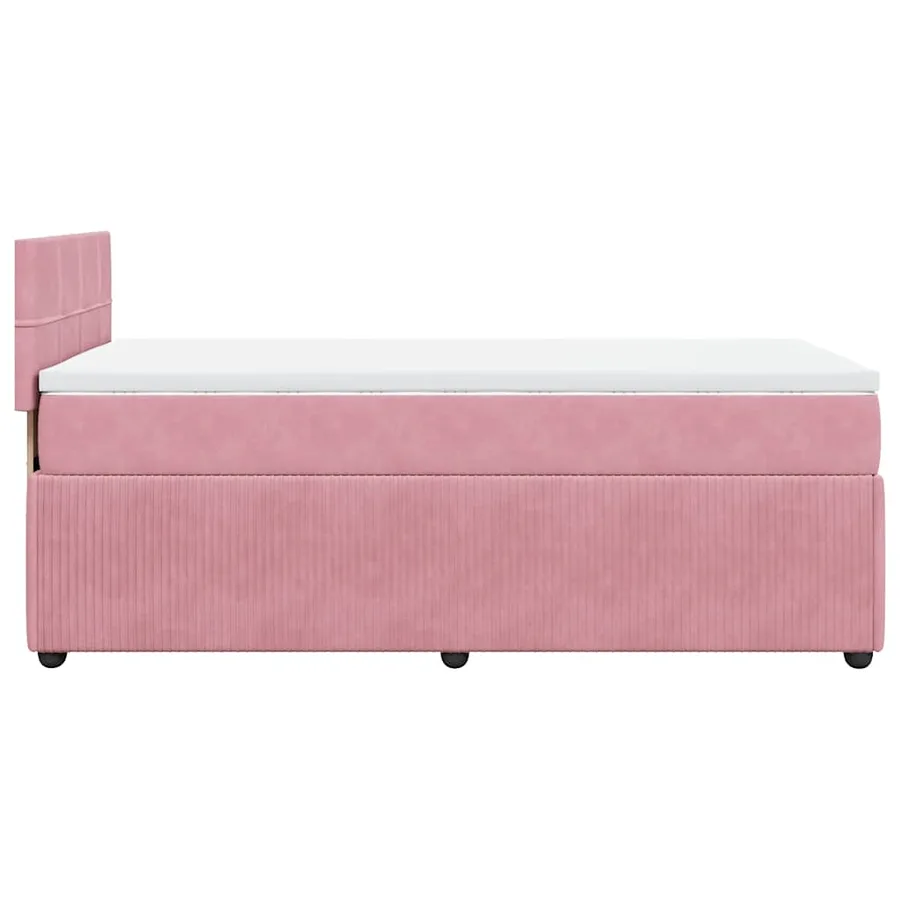 Sommier à lattes de lit avec matelas Rose 90x200 cm Velours - 7