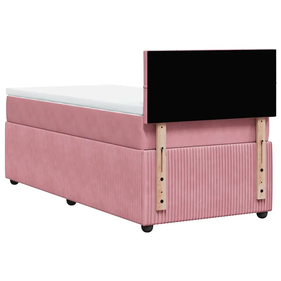 Sommier à lattes de lit avec matelas Rose 90x200 cm Velours - 8