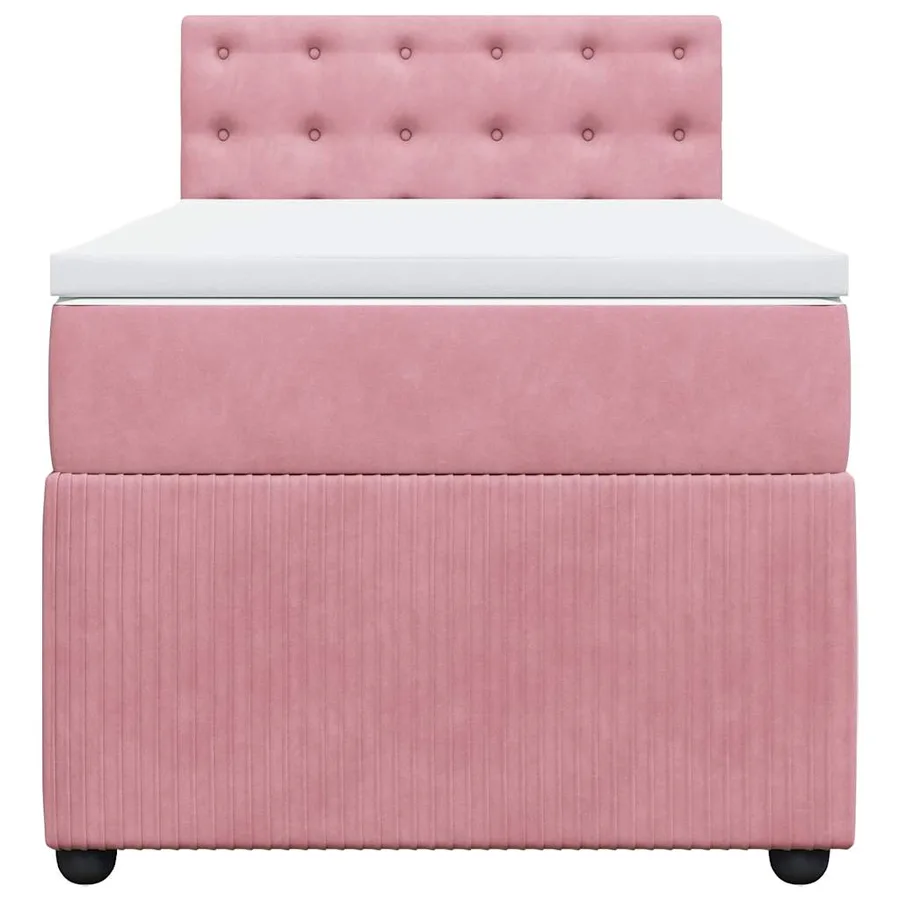Sommier à lattes de lit avec matelas Rose 90x200 cm Velours - 6