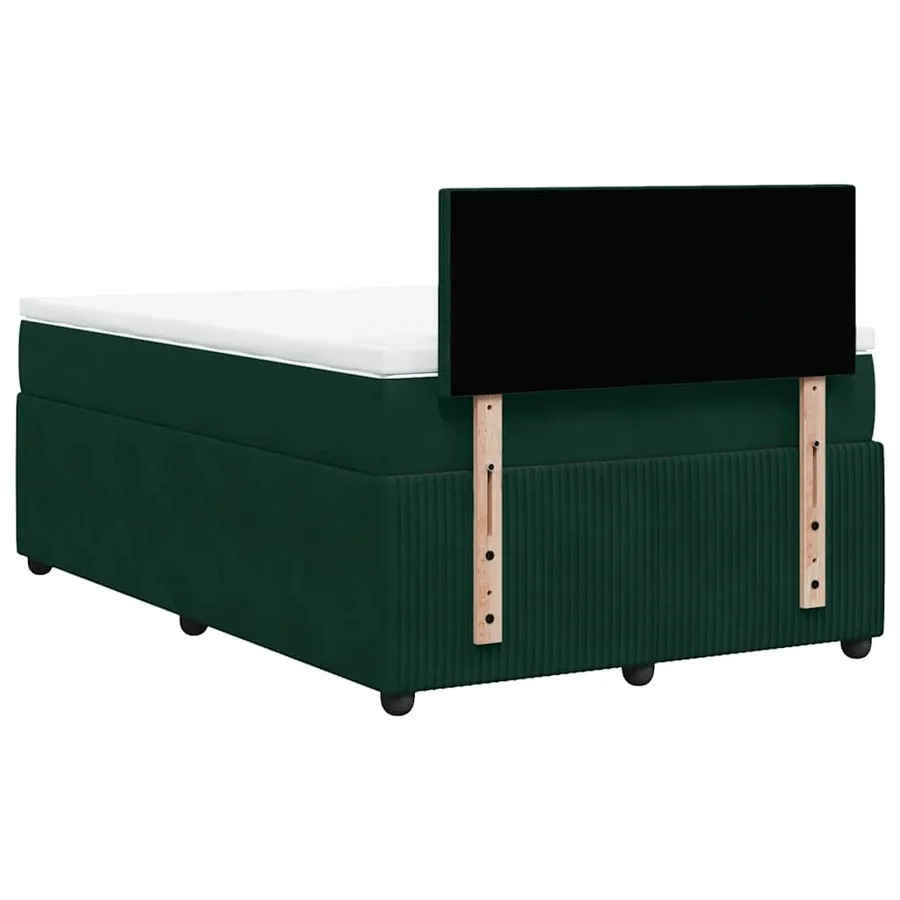 Sommier à lattes de lit et matelas Vert foncé 120x200cm Velours - 10