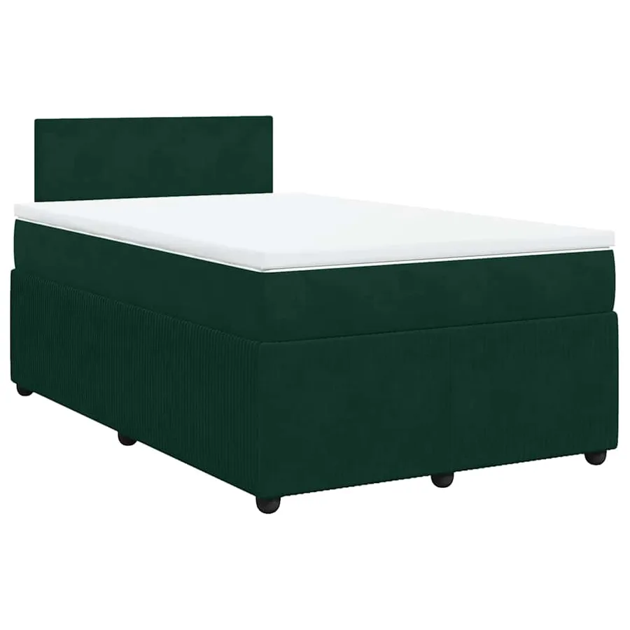 Sommier à lattes de lit et matelas Vert foncé 120x200cm Velours - 2
