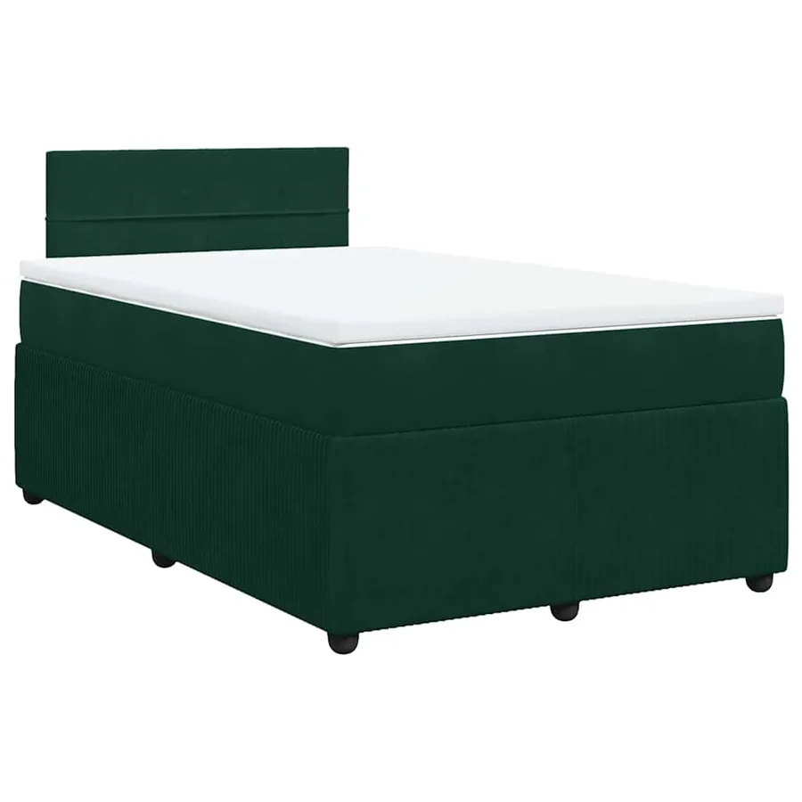 Sommier à lattes de lit et matelas Vert foncé 120x200cm Velours - 2