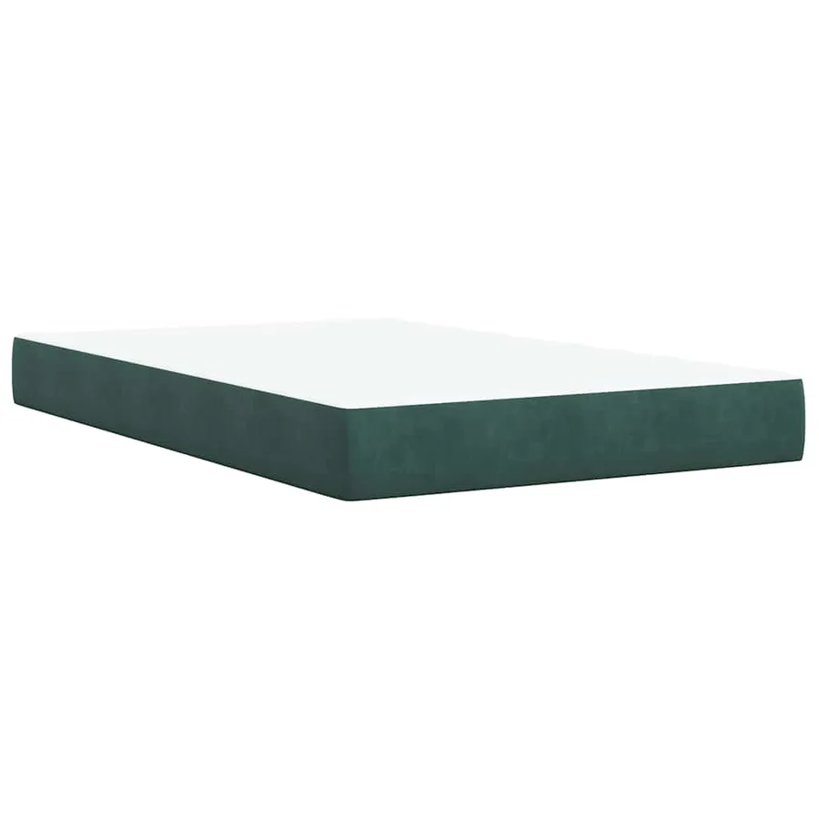 Sommier à lattes de lit et matelas Vert foncé 120x200cm Velours - 7
