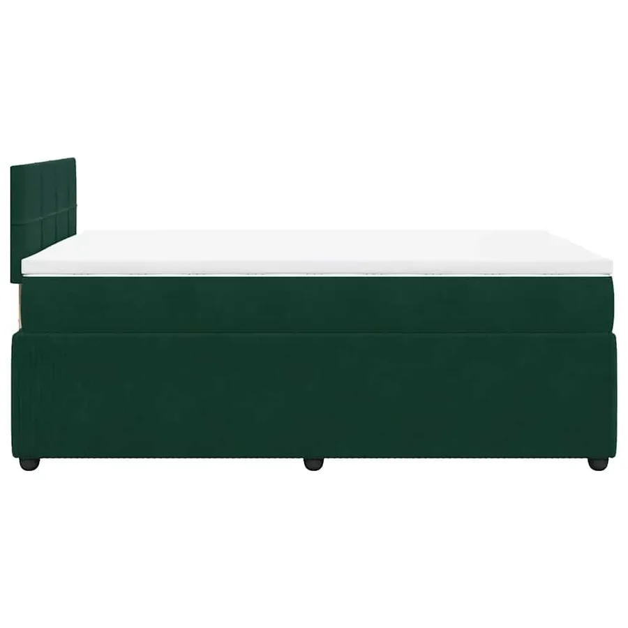 Sommier à lattes de lit et matelas Vert foncé 120x200cm Velours - 9