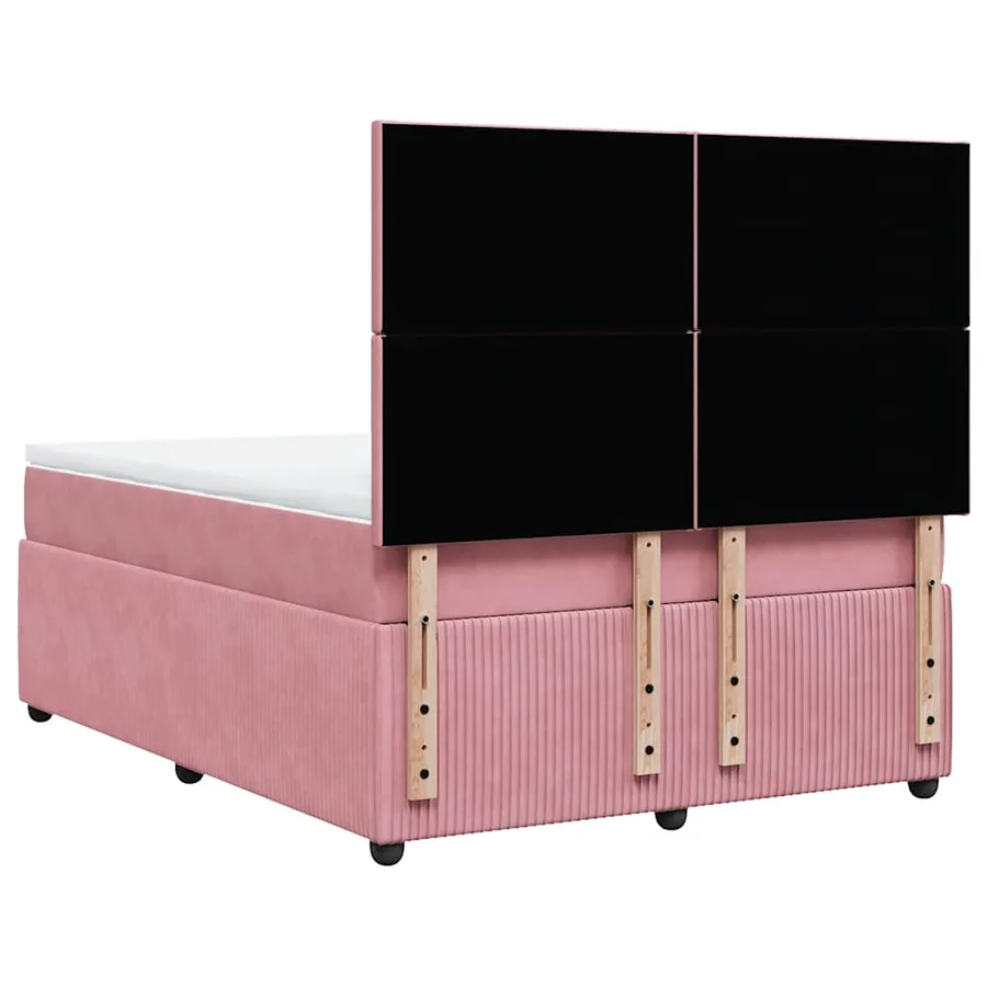Sommier à lattes de lit avec matelas Rose 140x190 cm Velours - 6