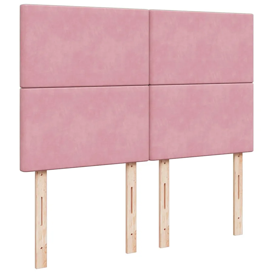 Sommier à lattes de lit avec matelas Rose 140x190 cm Velours - 7