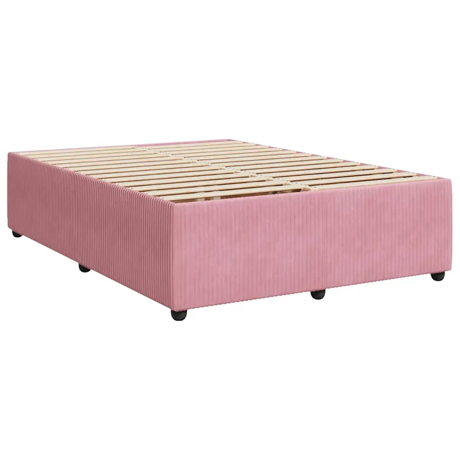 Sommier à lattes de lit avec matelas Rose 140x190 cm Velours - 8