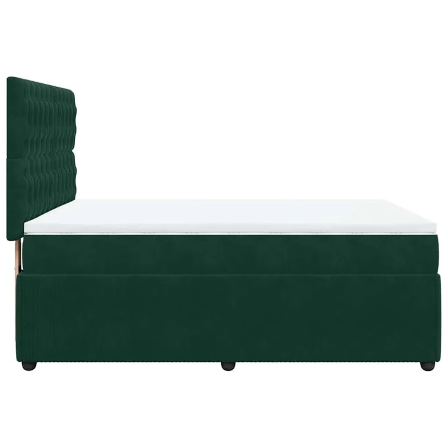 Sommier à lattes de lit et matelas Vert foncé 140x200cm Velours - 5