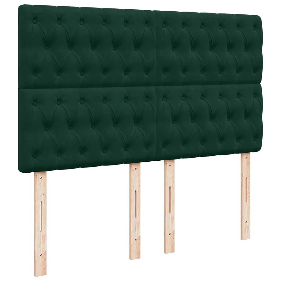 Sommier à lattes de lit et matelas Vert foncé 140x200cm Velours - 7