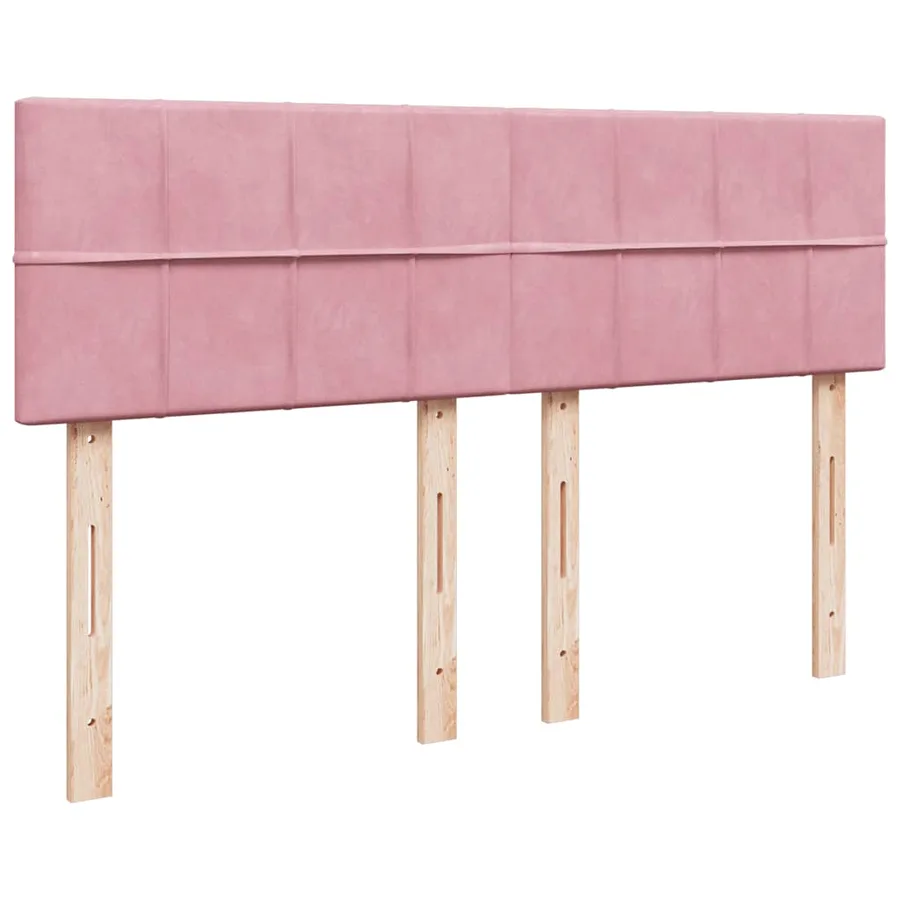 Sommier à lattes de lit avec matelas Rose 140x190 cm Velours - 5