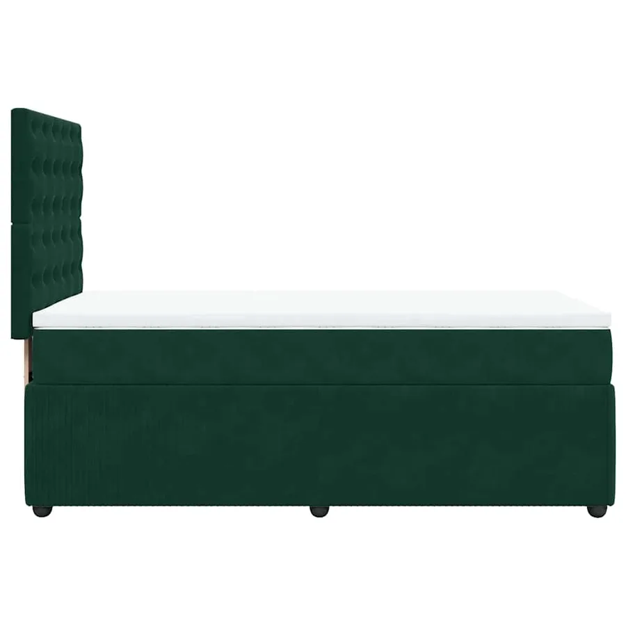 Sommier à lattes de lit avec matelas Vert foncé 90x190 cm - 5