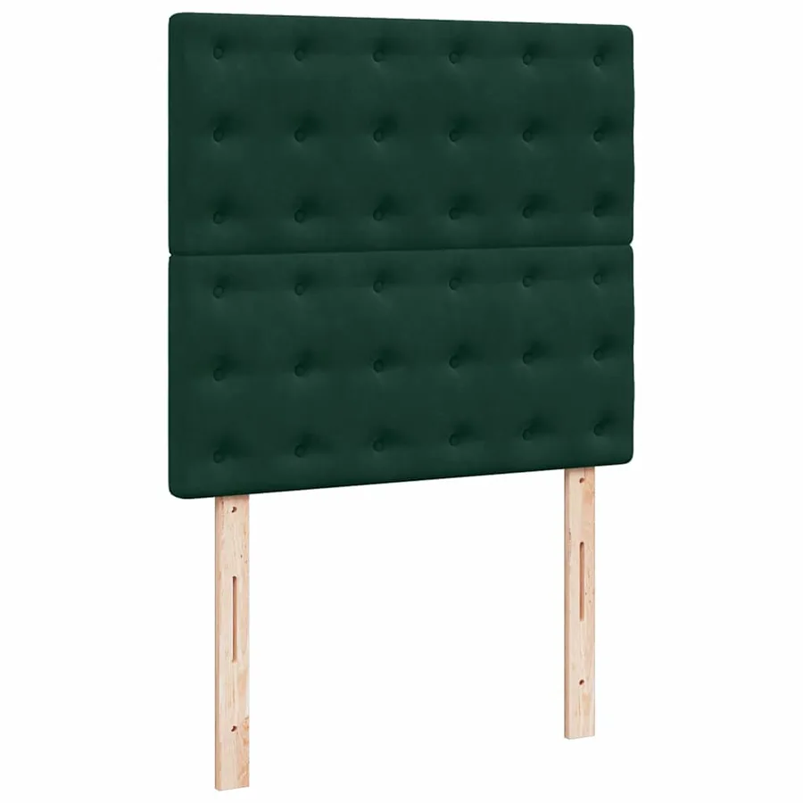 Sommier à lattes de lit avec matelas Vert foncé 90x190 cm - 7