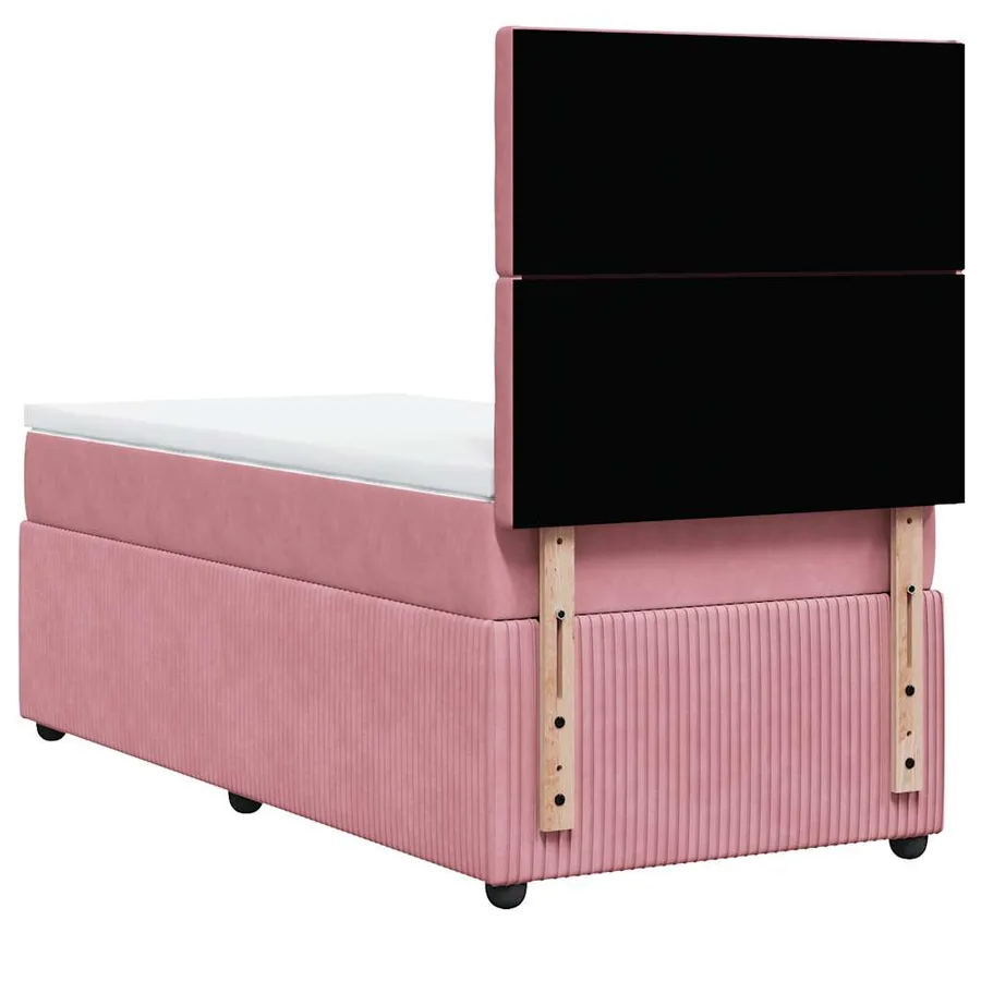 Sommier à lattes de lit avec matelas Rose 90x200 cm Velours - 6