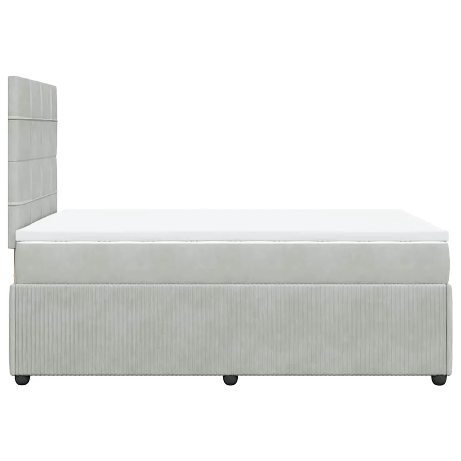 Sommier à lattes de lit et matelas Gris clair 120x200cm Velours - 5