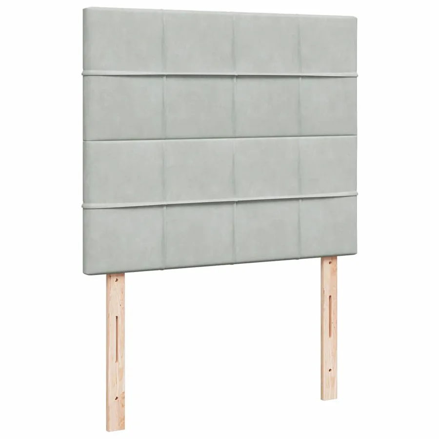 Sommier à lattes de lit et matelas Gris clair 120x200cm Velours - 7