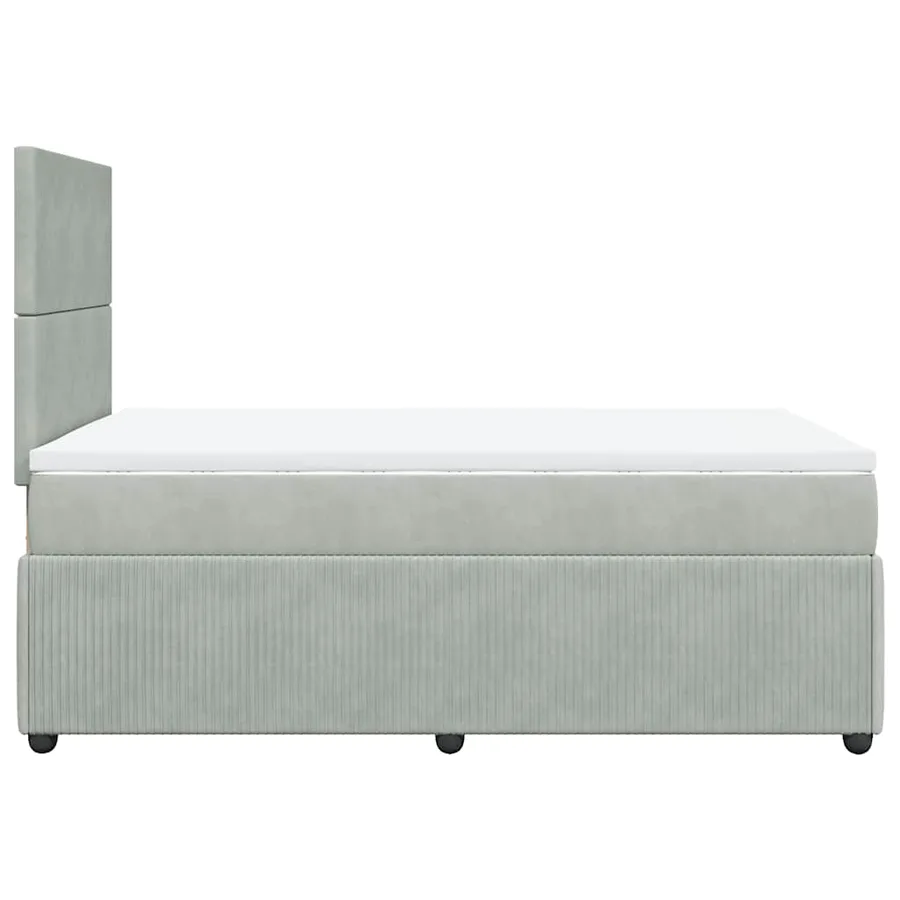 Sommier à lattes de lit et matelas Gris clair 120x200cm Velours - 5
